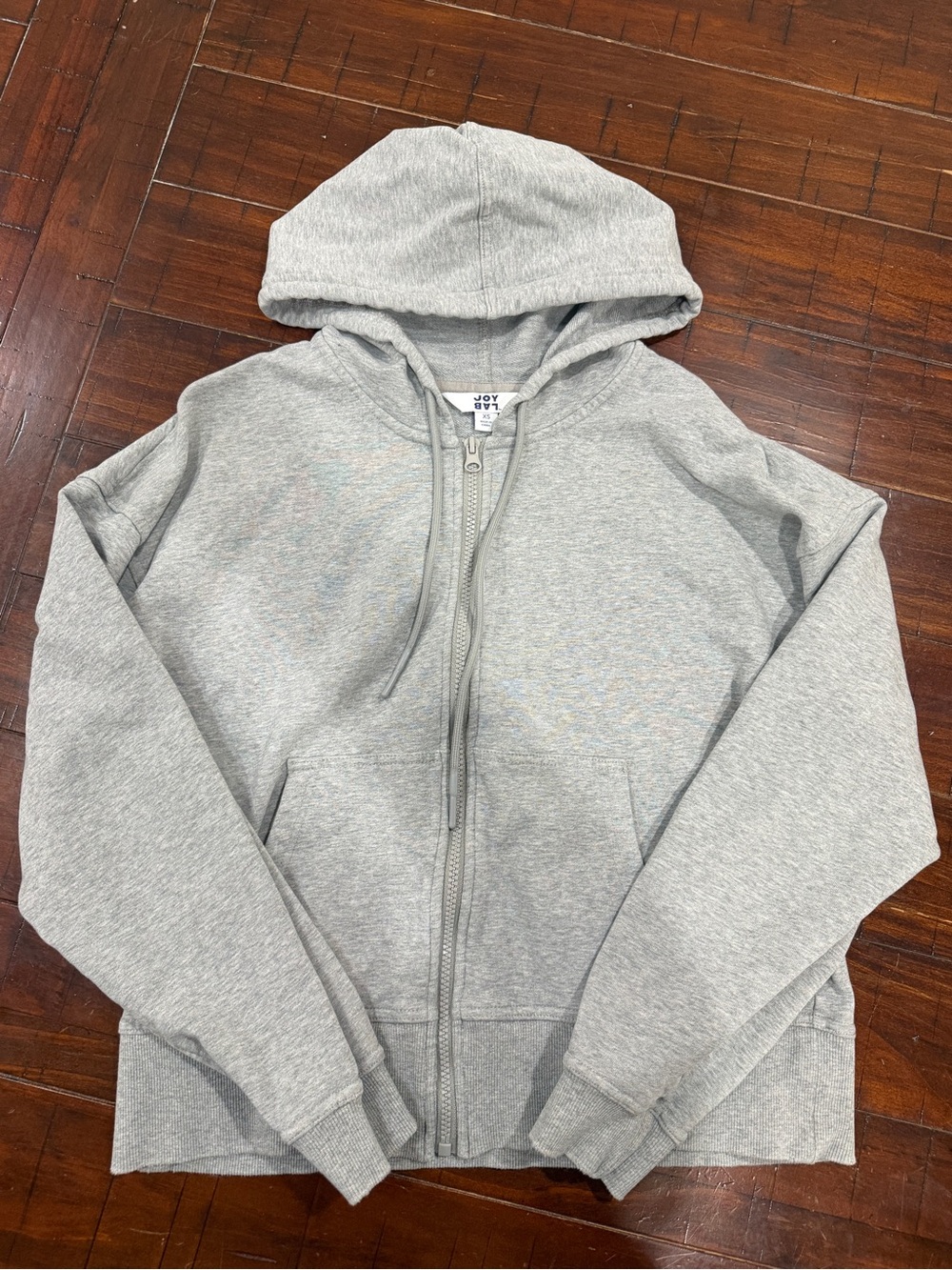 JoyLab Light Gray Zip Hoodie with Hood